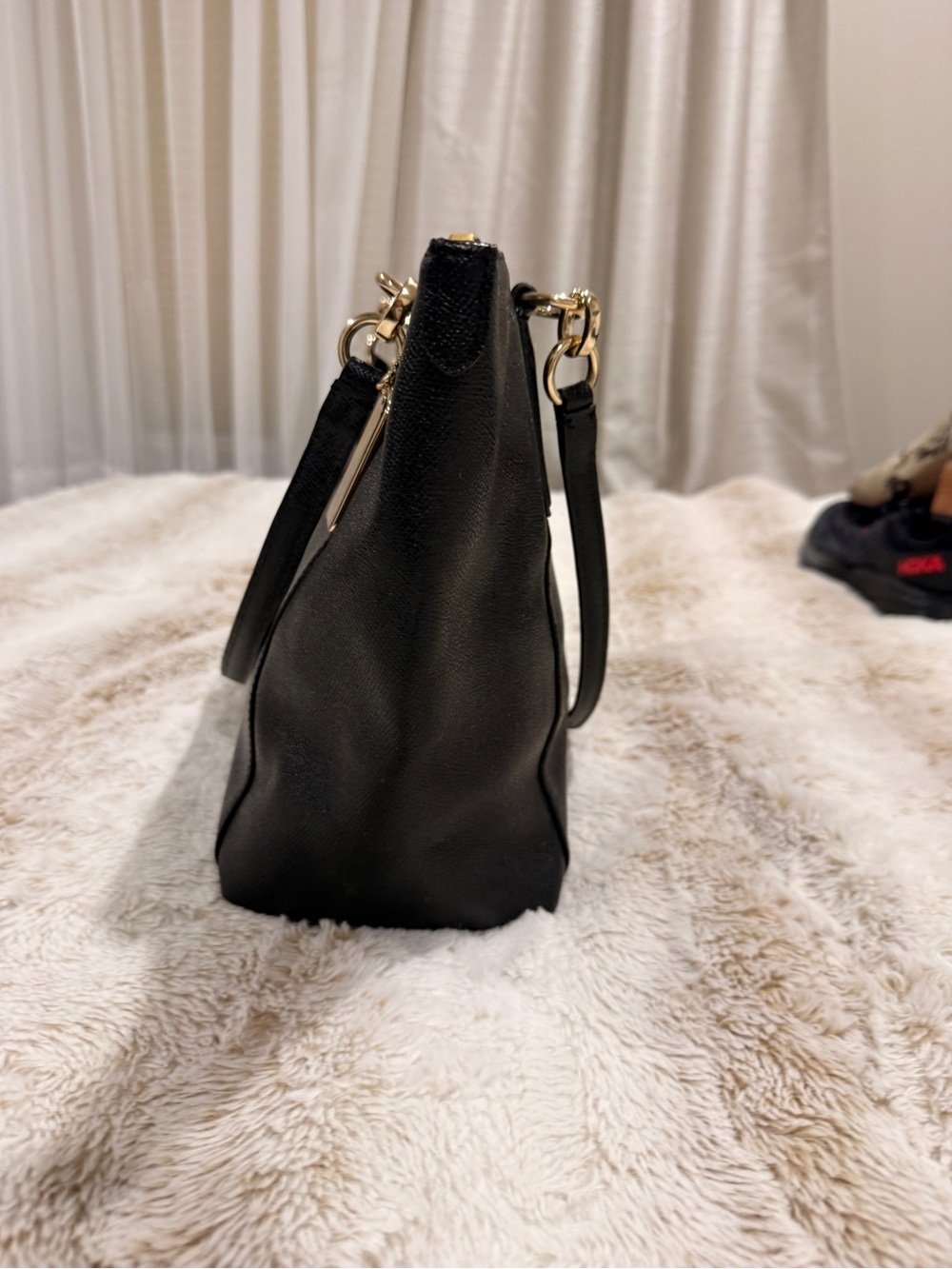 COACH Black Leather Gallery Tote Bag Gold Hardware – Excellent Condition - Picture 3 of 8